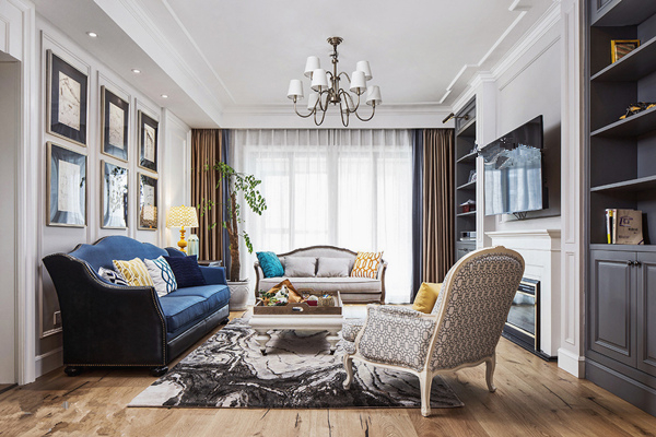 6款美式风格客厅装修,简约复古不失品味!